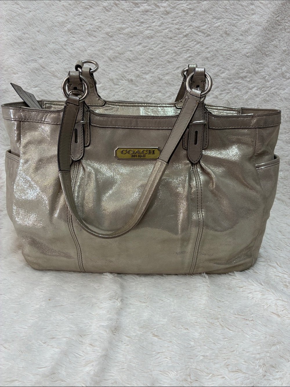 Vintage Coach Hampton Laguna Metallic  Tote - Coach